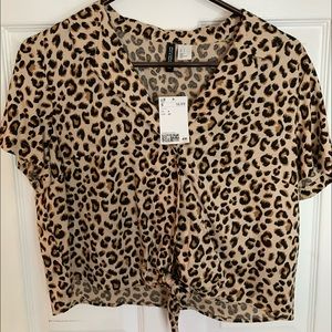 Cheetah print blouse